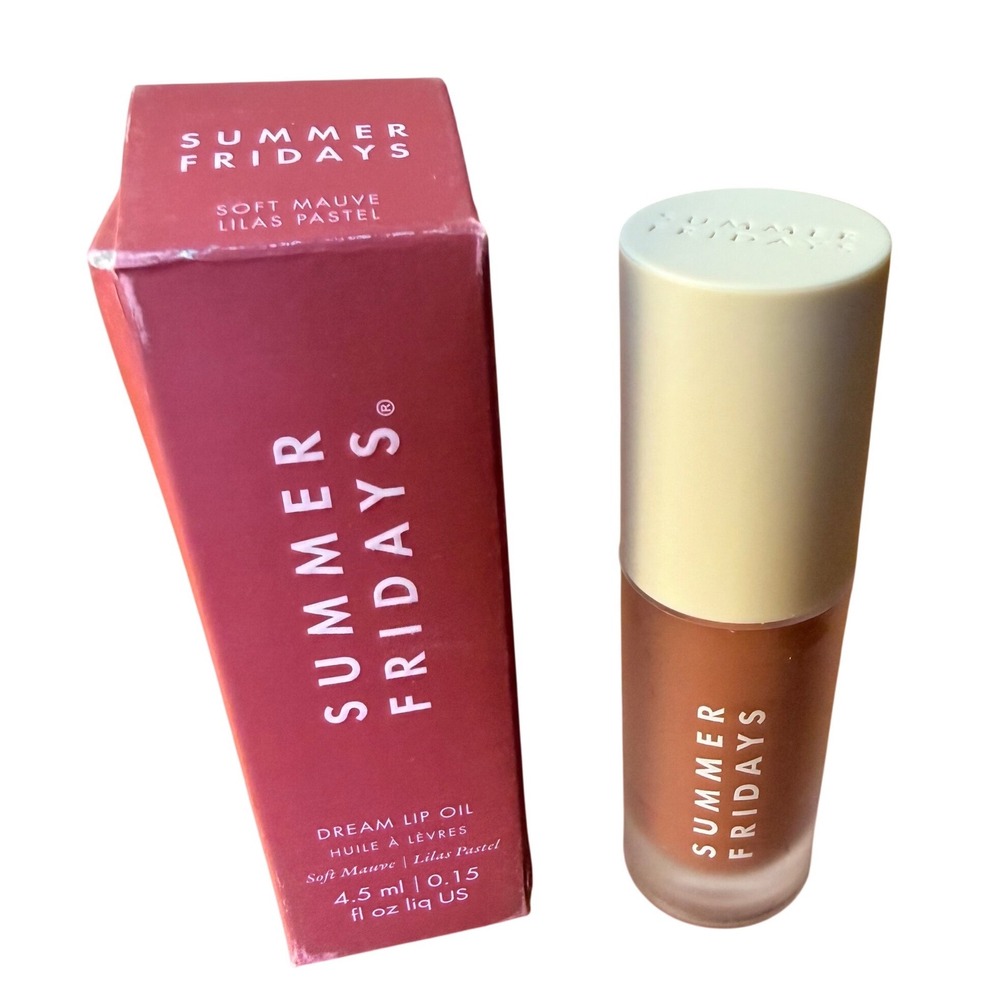 Summer Fridays Dream Lip Oil Soft Mauve Hydrating High Shine Tint 4.5ml NIB